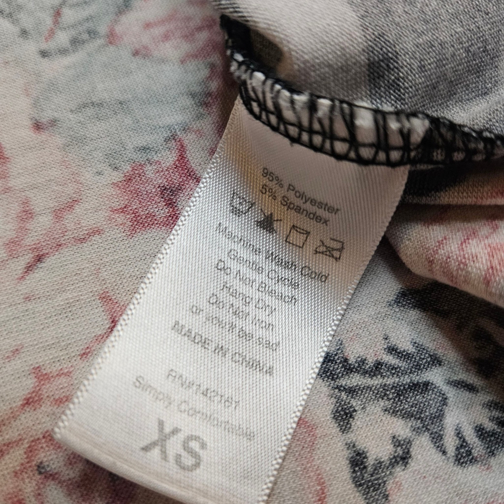 LuLaRoe Jessie Dress XS Black White Pink Floral Stripe Swing Dress Pockets - Picture 8 of 9